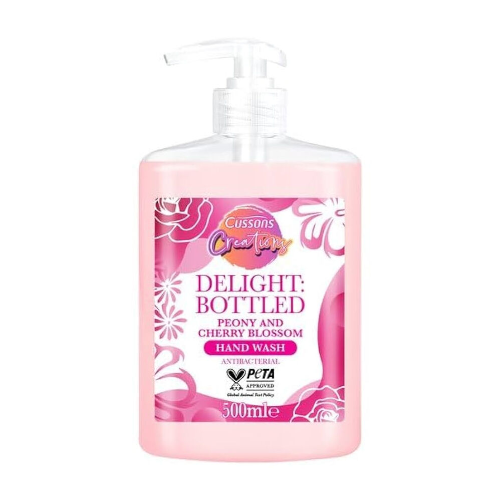 6PK Cussons Creations Antibacterial Hand Wash 500ml Peony & Cherry Blossom