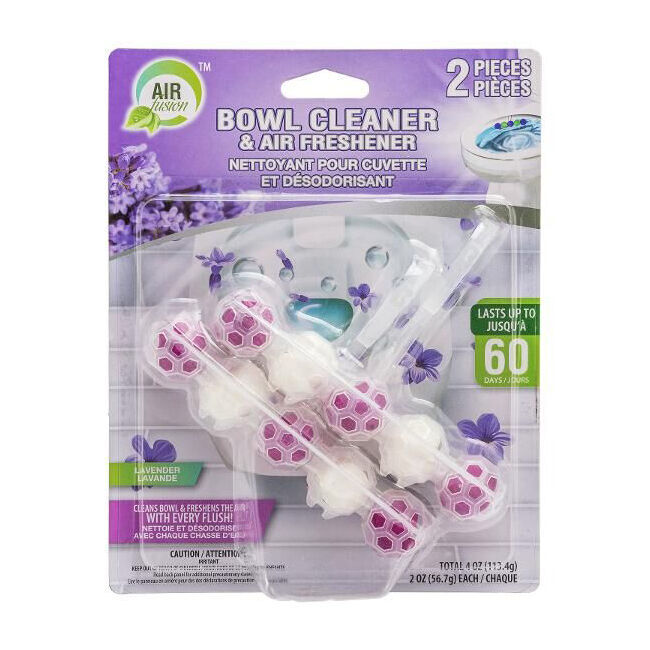 12x 2pc Air Fusion Toilet Bowl Cleaner & Freshener Lavender Bathroom Fragrance