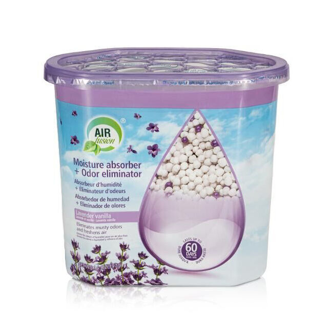 12PK Air Fusion Moisture Absorber Lavender Vanilla 396.96g Odour Eliminator