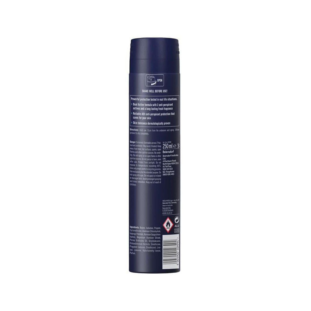 6PK Nivea Aerosol Everyday Active Fresh Deodorant Spray 250ml Antiperspirant