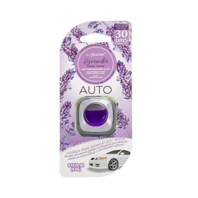 12PK Air Fusion Freshener Clip Lavender 4ml Car Fragrance Odour Eliminator