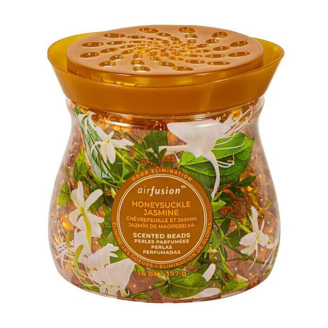 12PK Air Fusion Crystal Scented Beads Honeysuckle Jasmine 397g Fragrance