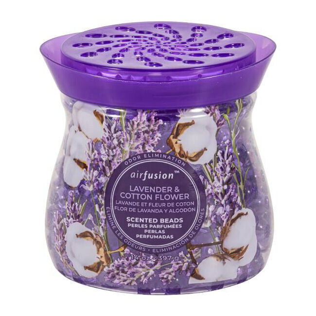 12PK Air Fusion Crystal Scented Beads Lavender & Cotton Flower 397g Fragrance