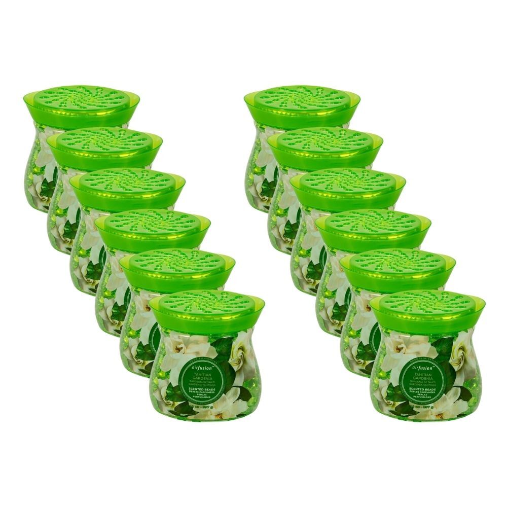 12PK Air Fusion Crystal Scented Beads Tahitian Gardenia 397g Fragrance