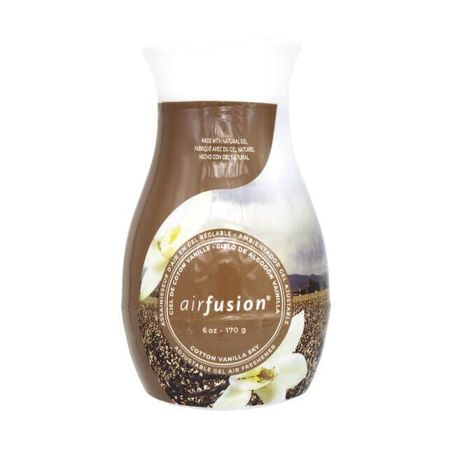 12PK Air Fusion Adjustable Gel Freshener Cotton Vanilla Sky 170g Home Fragrance