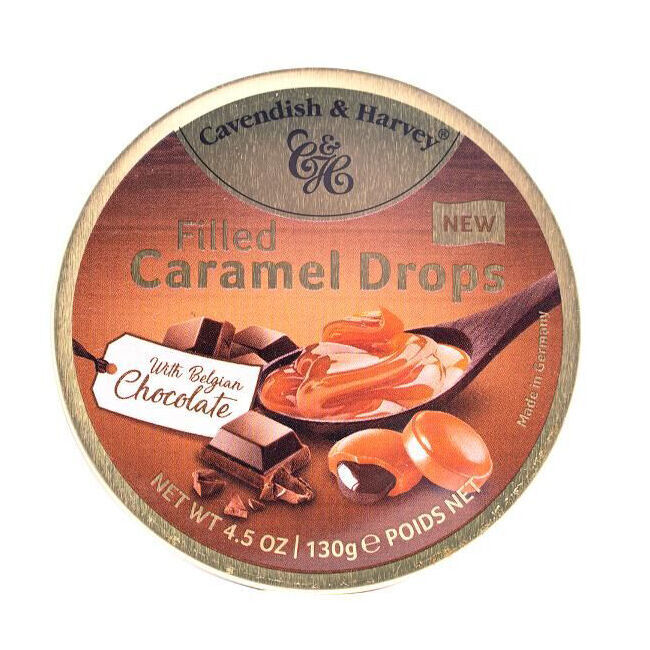 12PK Cavendish & Harvey Caramel w/ Choco Fill 130g Candy Lollies Confectionery