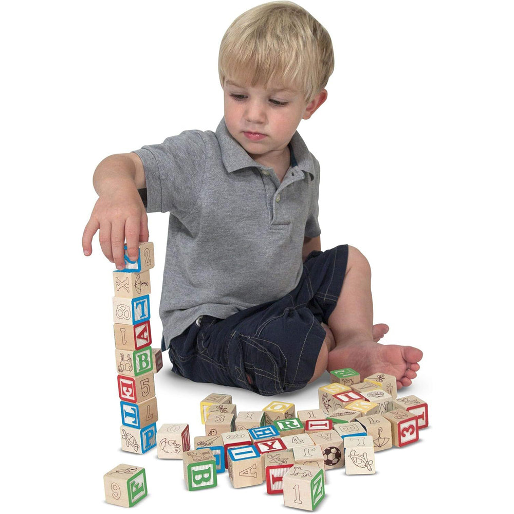 Melissa & Doug Wooden ABC123 Blocks Kids/Childrens Toy 2+