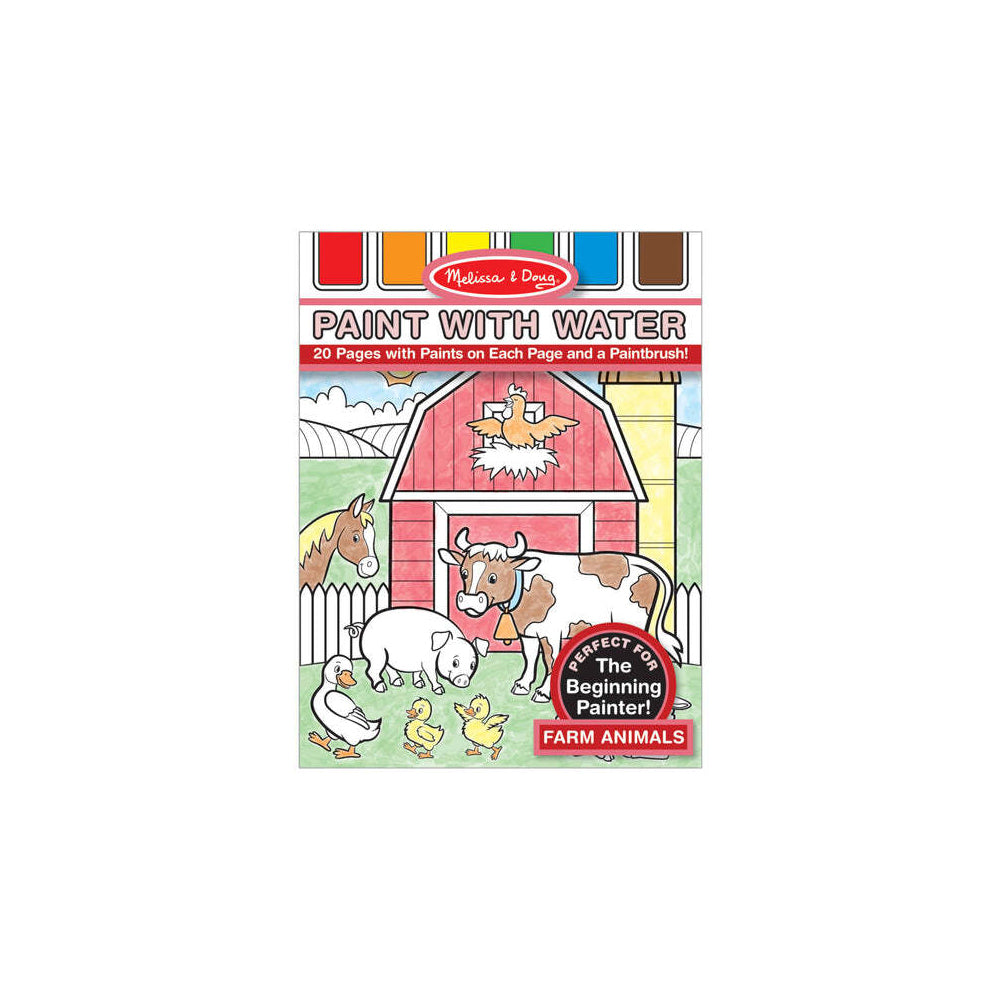 2PK Melissa & Doug Paint with Water Farm Animals Kids/Childrens Toy 3y+