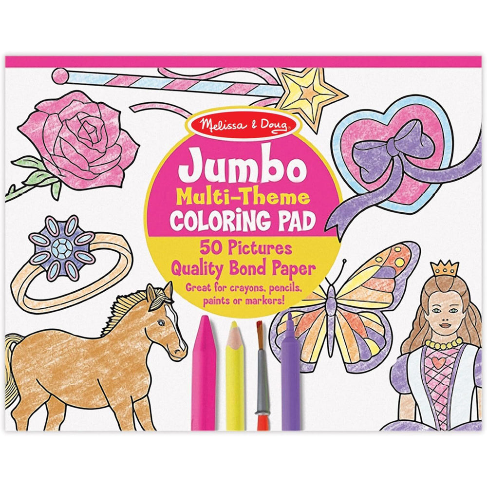 2PK Melissa & Doug Jumbo Colouring Pad Pink Kids/Childrens Toy 3+