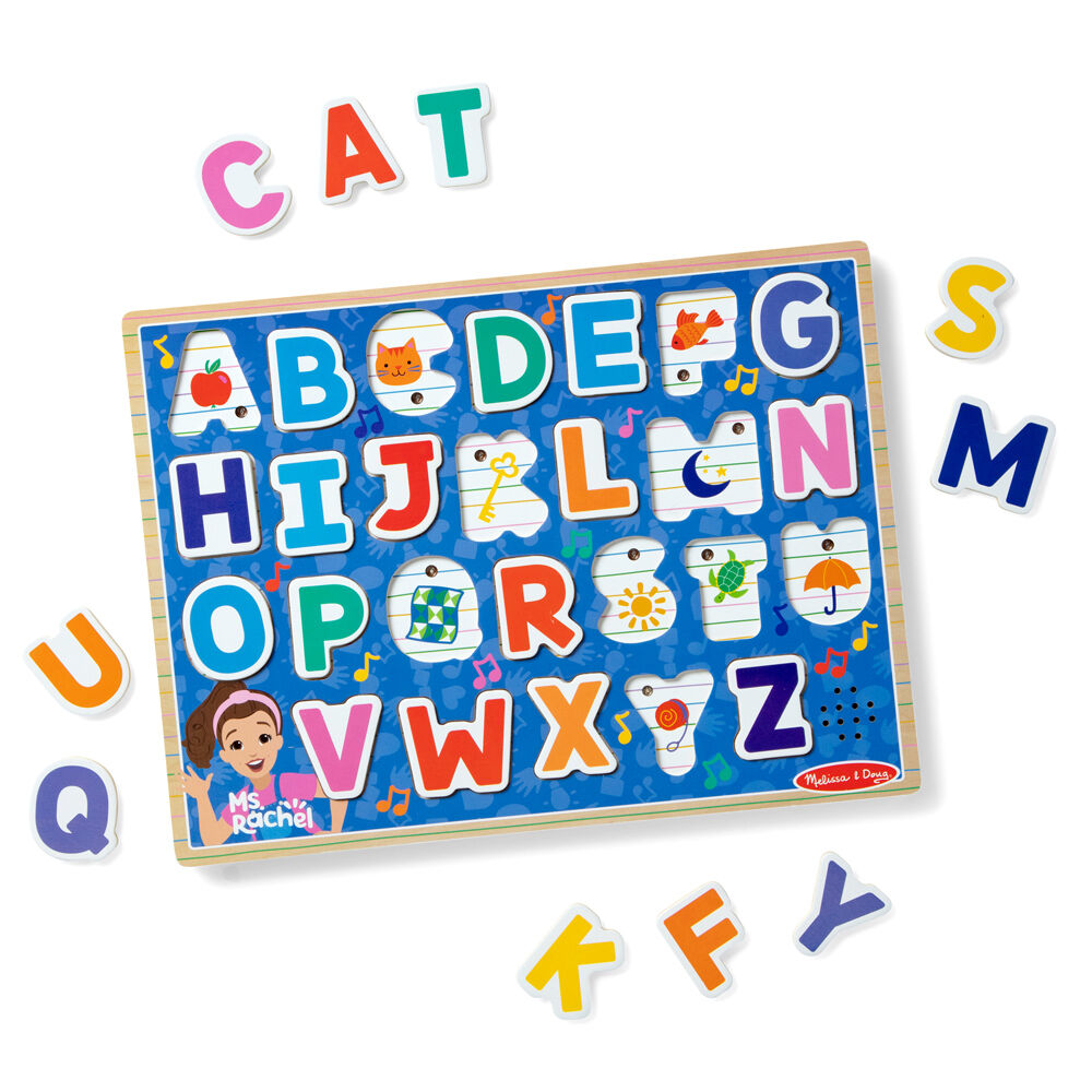 Melissa & Doug Ms. Rachel Alphabet Phonics Wood Puzzle 26x35cm Kids Toy 2y+