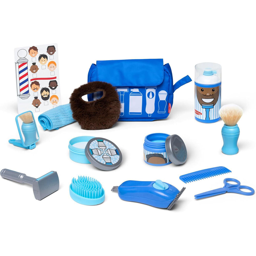 16pc Melissa & Doug Barber Shop Set Kit Childrens Toy Pretend Play 3y+