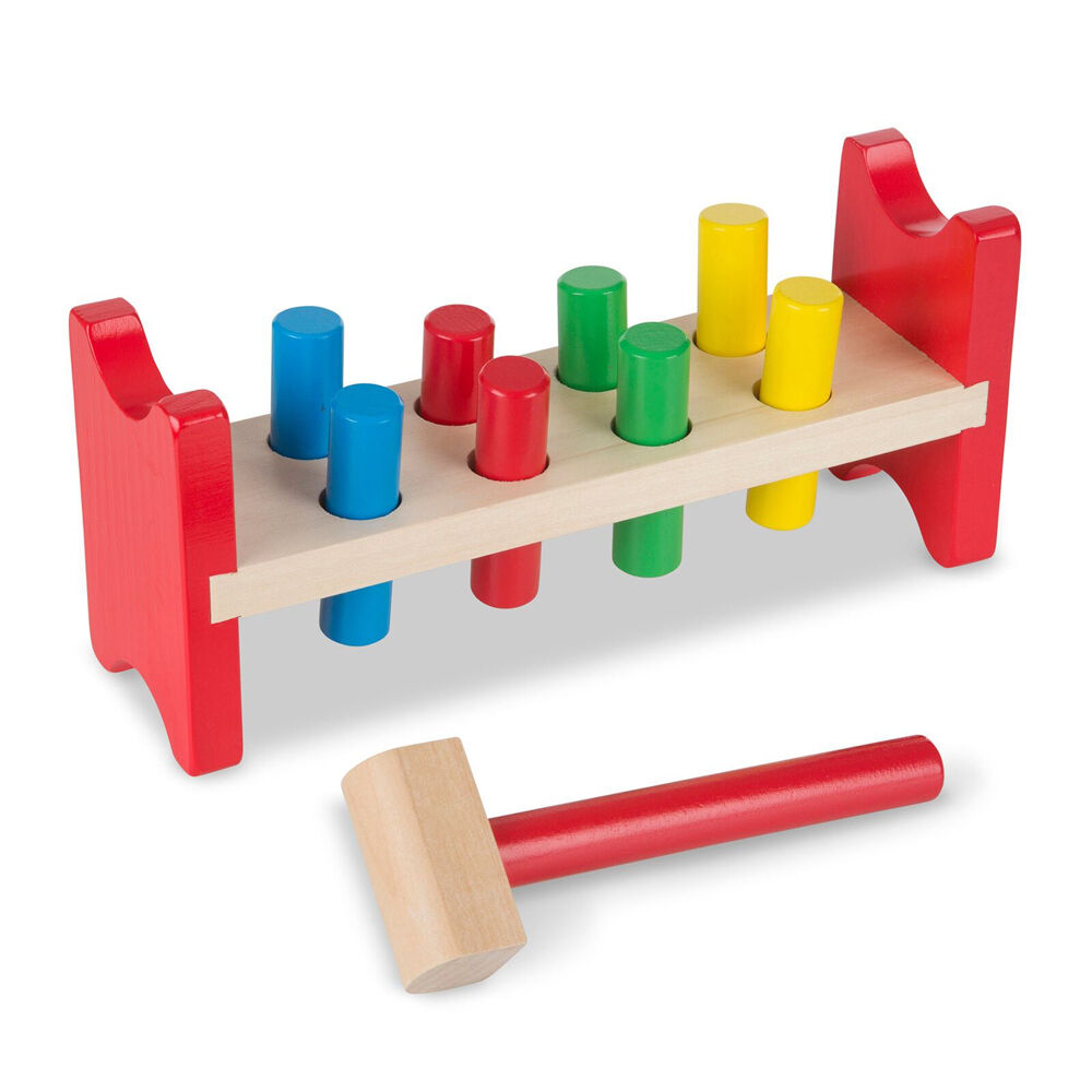 Melissa & Doug Deluxe Pound-a-Peg Bench Childrens Toy Multi-Colour 2y+