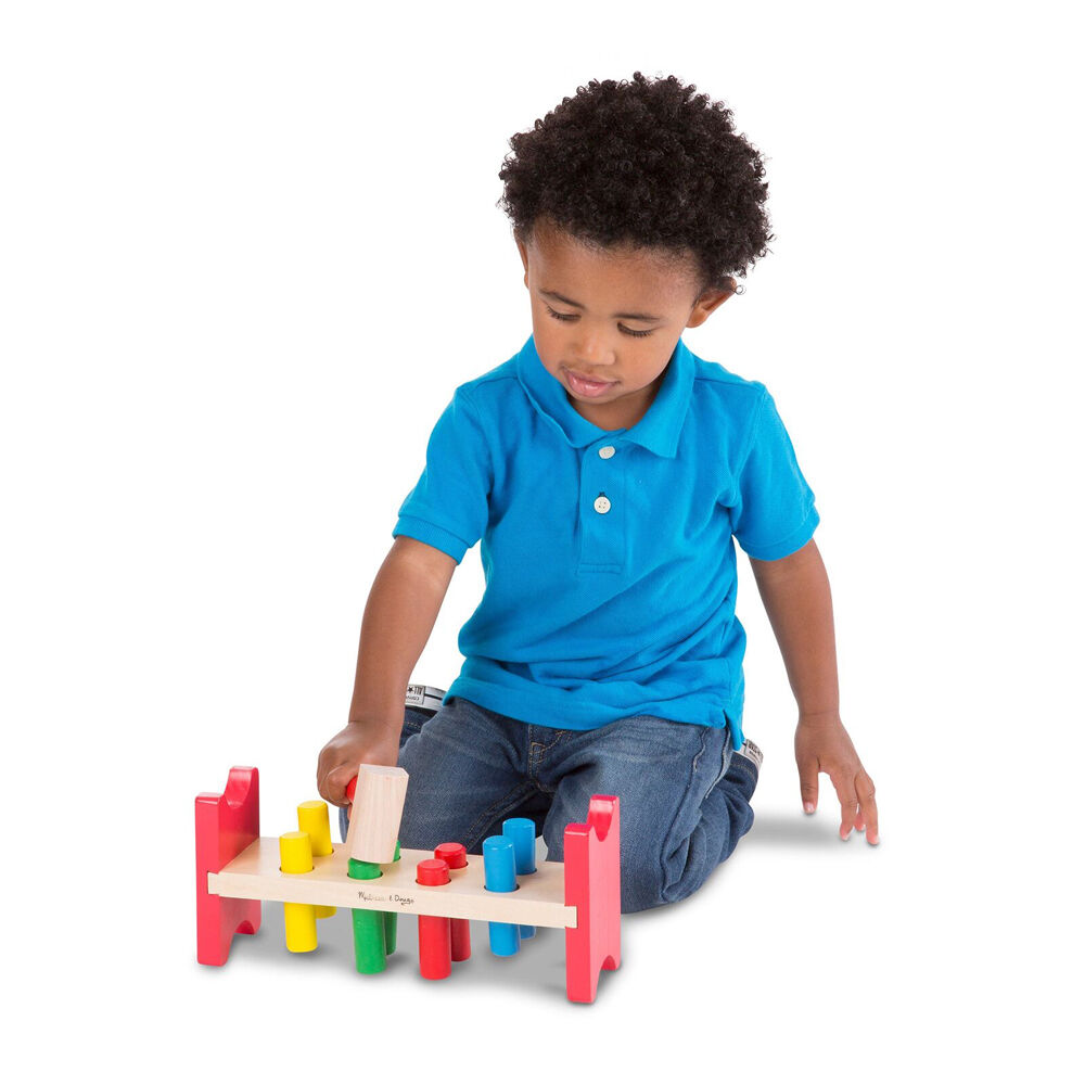 Melissa & Doug Deluxe Pound-a-Peg Bench Childrens Toy Multi-Colour 2y+