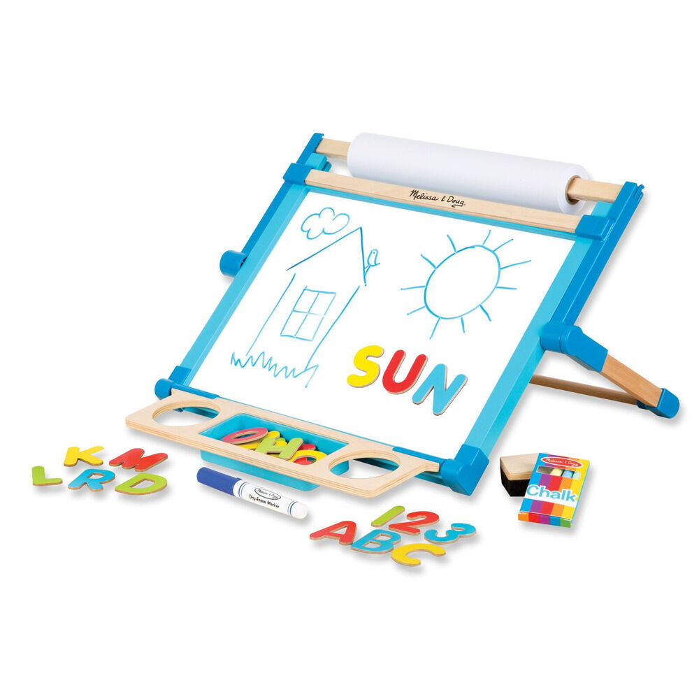 Melissa & Doug Double Sided Table Top Easel Childrens Toy Magnetic 3y+