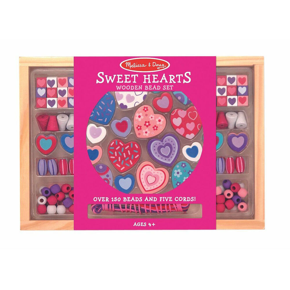 Melissa & Doug Sweet Hearts Bead Set Childrens Toy DIY Crafting Kit 4y+