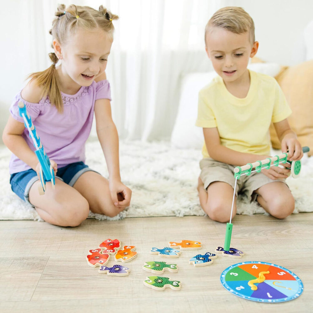 Melissa & Doug Catch Count Magnetic Wooden Kids Toy Fishing Game 2y+
