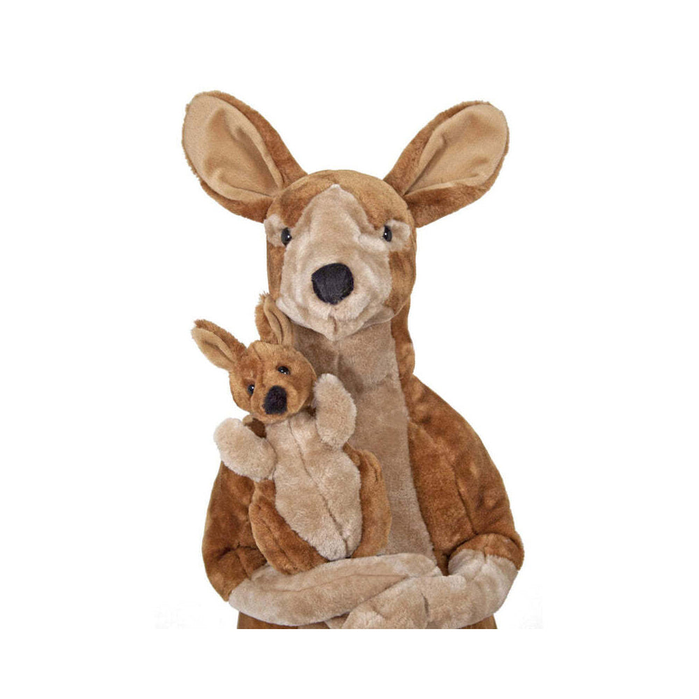 Melissa & Doug Large Plush Kangaroo and Joey Kids/Childrens Toy 3y+