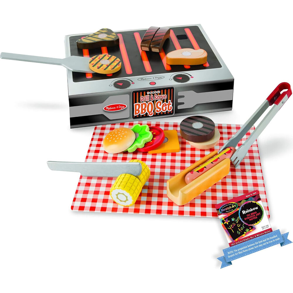 Melissa & Doug Grill & Serve BBQ Kids Pretend Kitchen Play Set 3y+