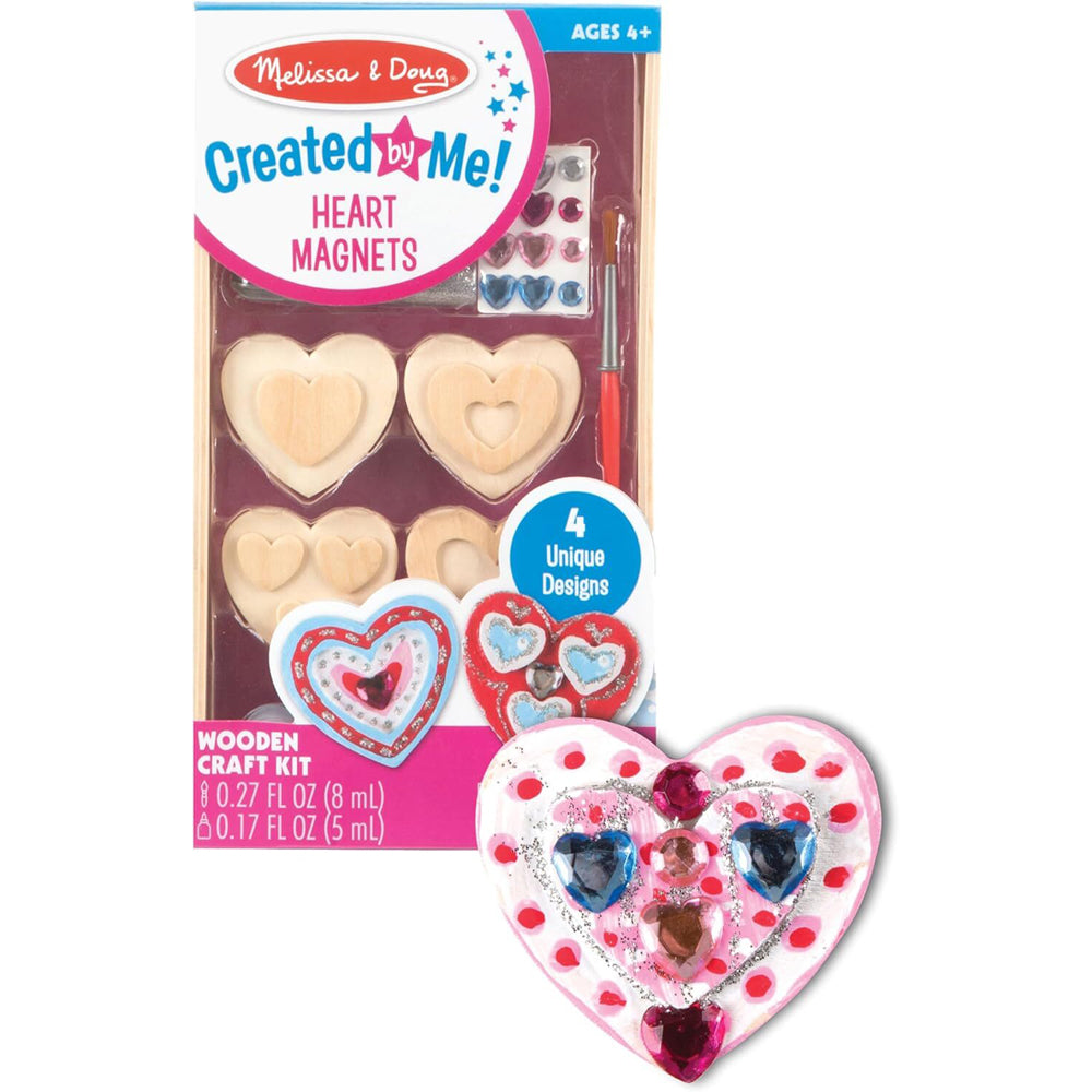 2PK Melissa & Doug Created by Me! Heart Magnets Kids/Childrens Toy 4+