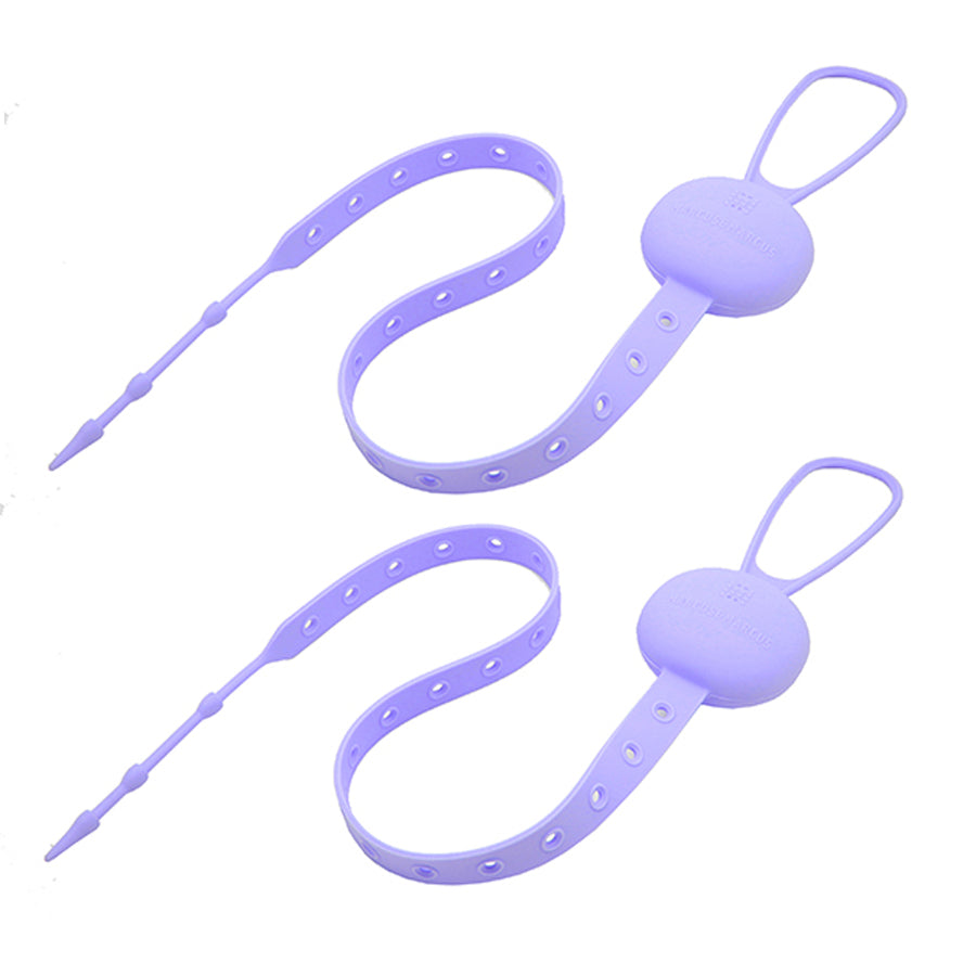 2PK Marcus & Marcus Flip N Strap 59cm Silicone Connector - Lilac