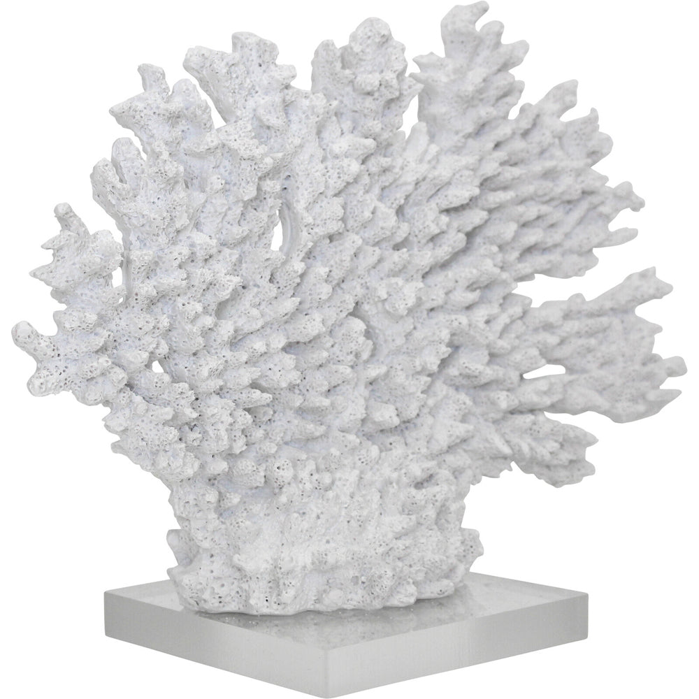 LVD Decorative Polyresin/Acrylic 26cm Branches Coral Home Decor - White