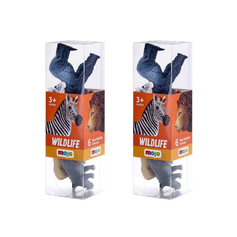 2x 6pc Mojo Wildlife Figure Kids Playset Toy 3y+ Assorted
