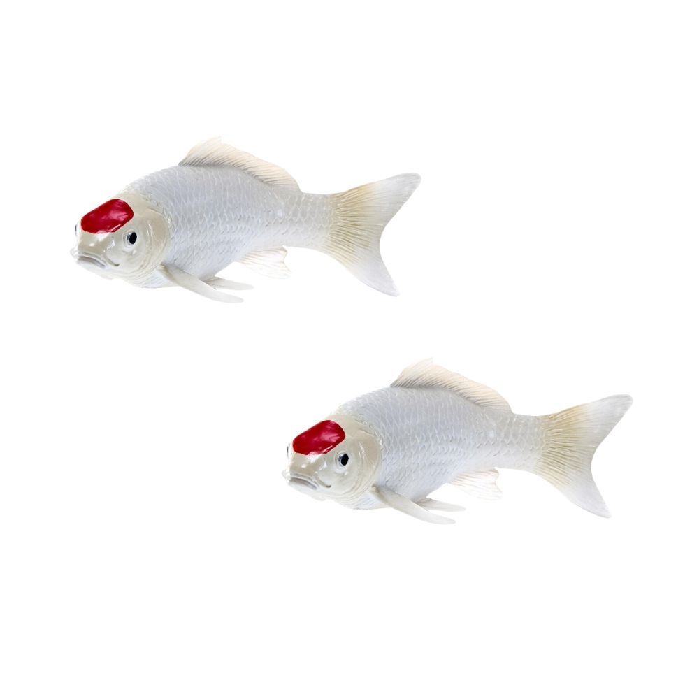 2PK Mojo Koi Carp Tancho Koi 2025 Figurine Toy - Red Dot