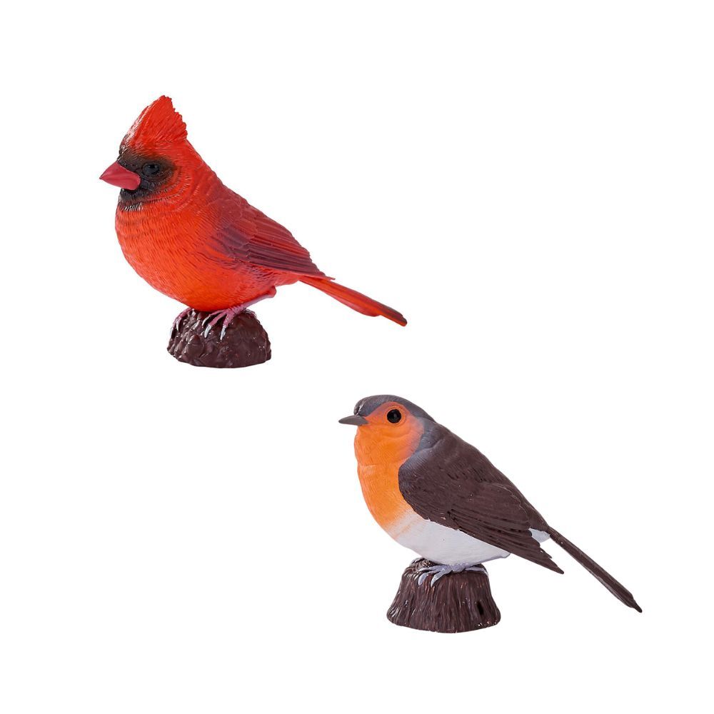 Mojo Red Cardinal/Robin 2025 Figurine Bird Sculpture Combo Set