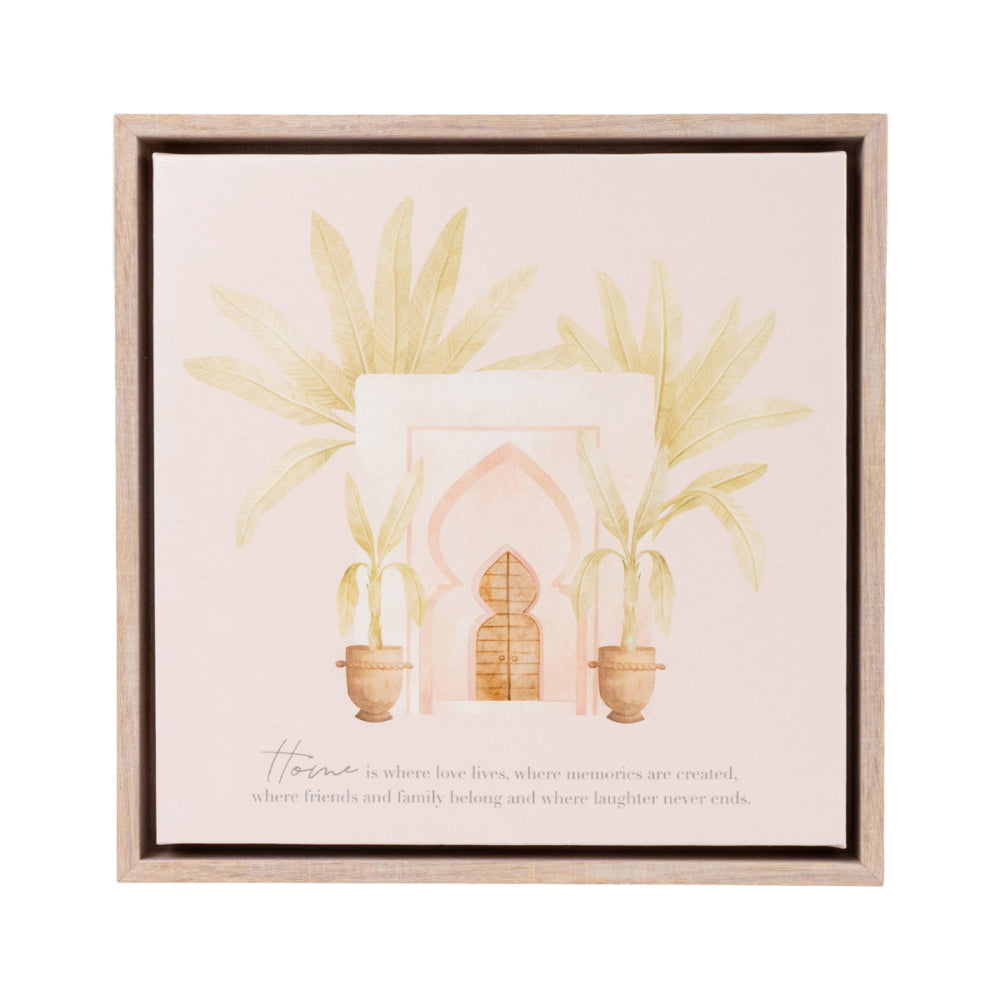 2PK Splosh Modern Oasis Home Framed Canvas w/ Hook 34x34cm