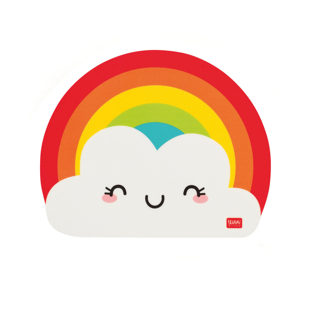 2PK Legami PVC Mousepad Anti-Slip Mouse Mat Pad - Rainbow