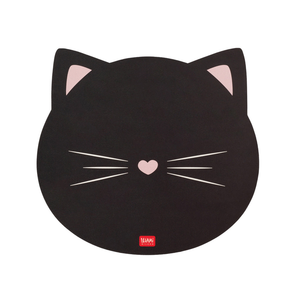2PK Legami PVC Mousepad Anti-Slip Mouse Mat Pad - Kitty Black