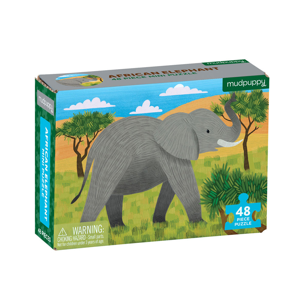 3x 48pc Mudpuppy Kids Mini Jigsaw Puzzle 20x14.5cm Animal African Elephant 4+