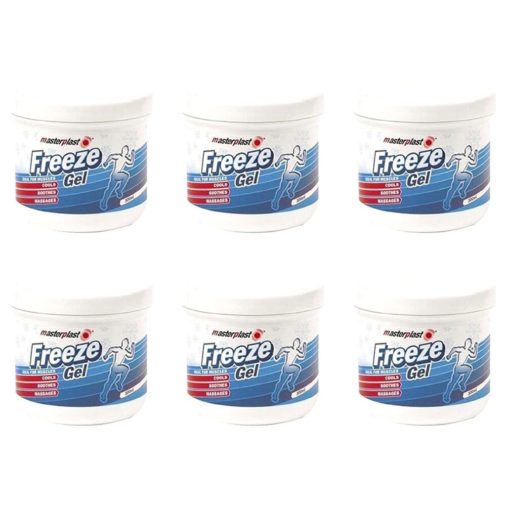 6PK Masterplast Freeze Massage Muscle Relief Cooling Gel 200ml