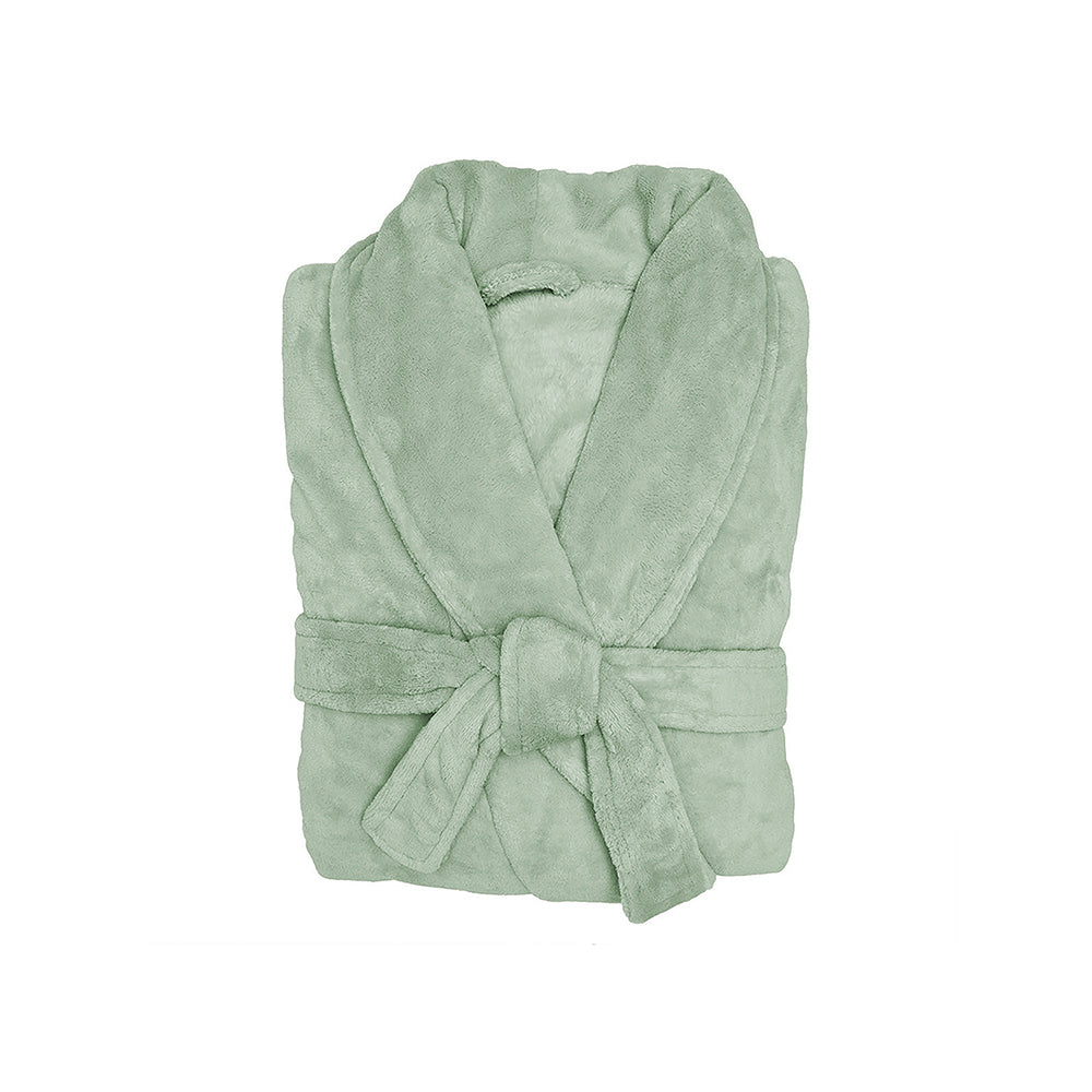 Bambury Womens Microplush Comfy Bath Robe Dressing Gown Size S/M Sage