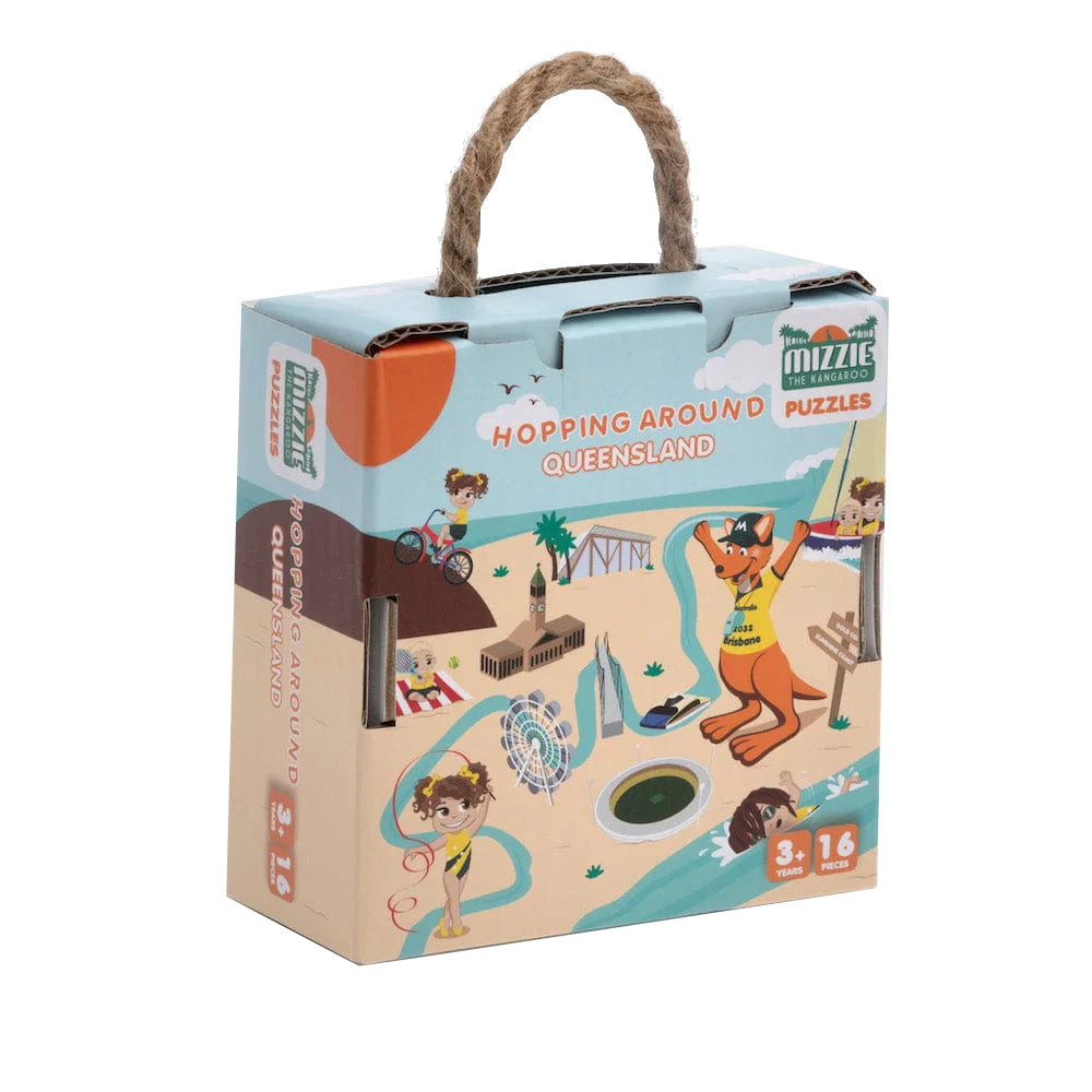16pc Mizzie The Kangaroo Hopping Around Australia - Queensland Puzzle 3+