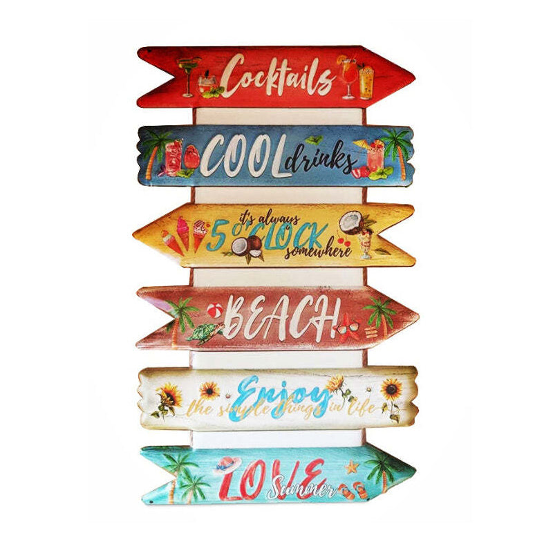Men's Republic Retro Vintage Style Sign Cocktails 50x30cm