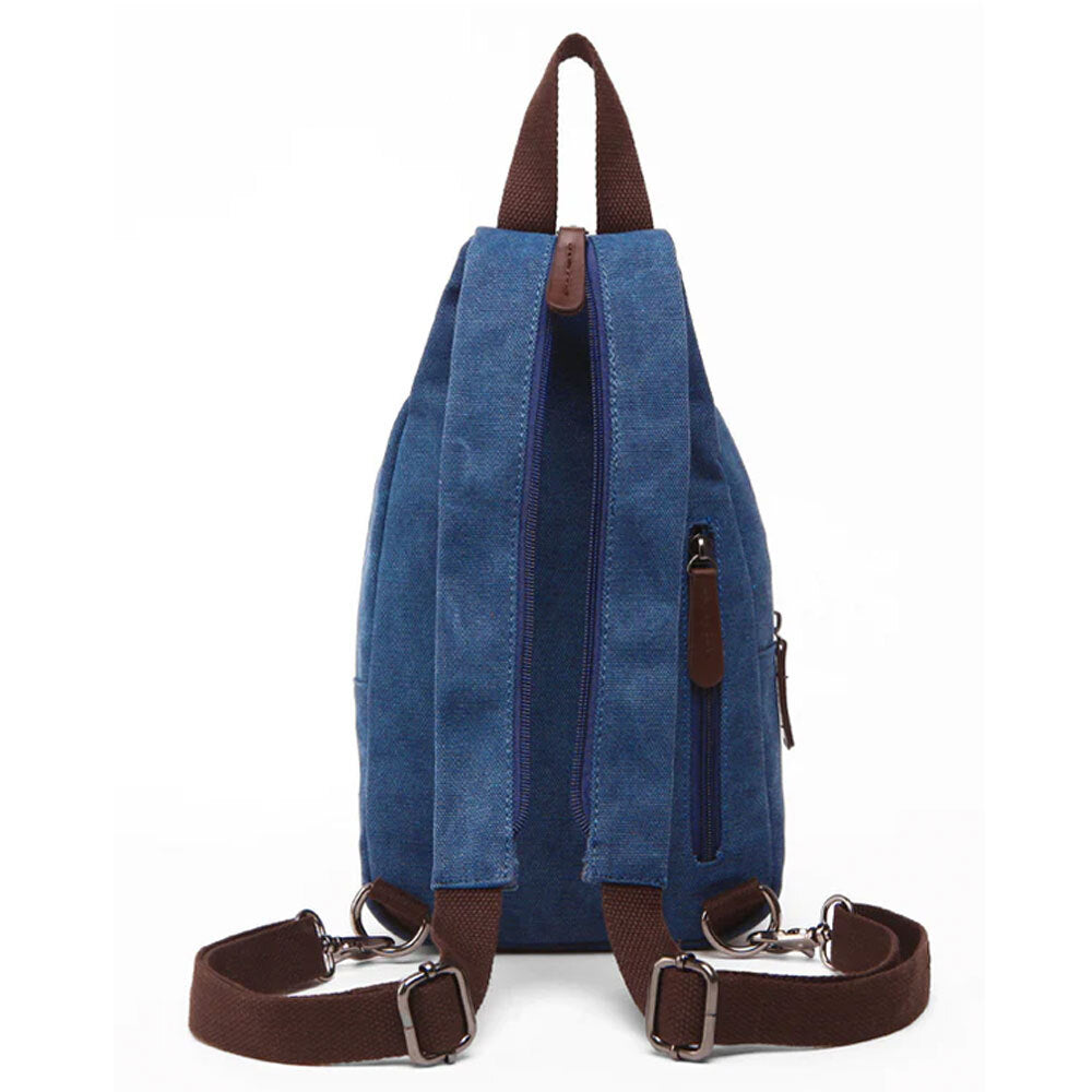 Men's Republic Canvas Single Strap Sling Bag Backpack - Blue