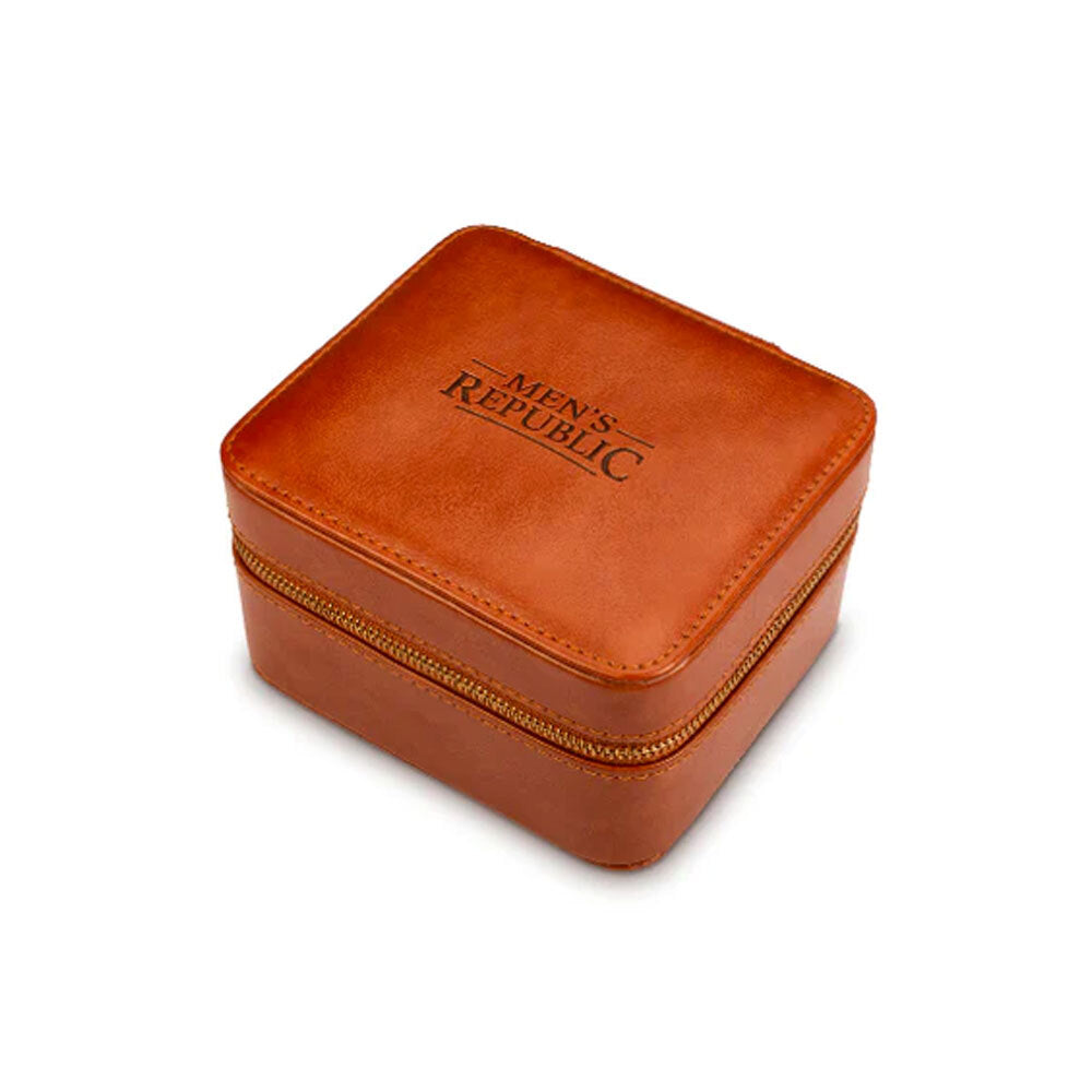 Men's Republic 2 Watches Storage Display Case - Tan