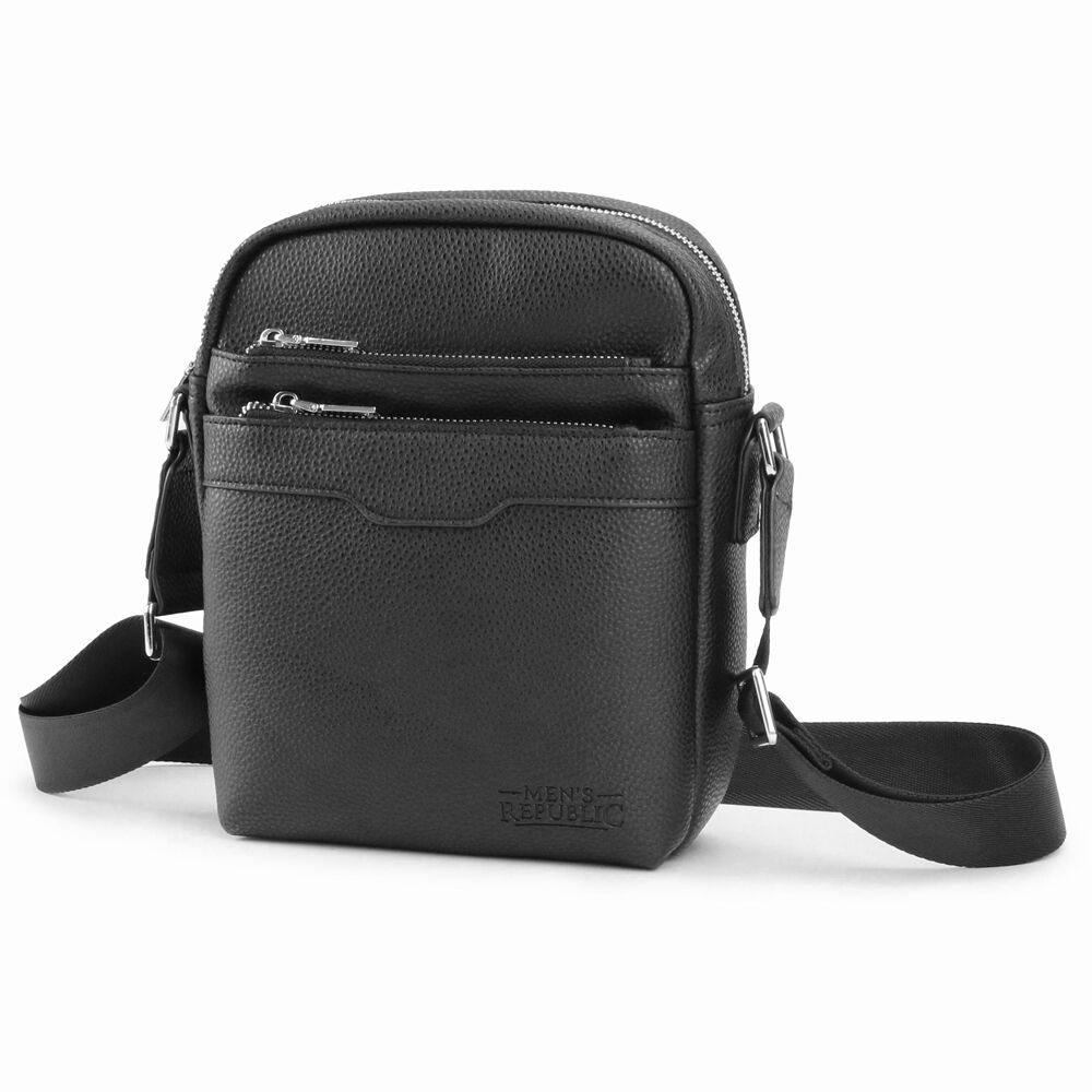 Men’s Republic Deluxe Stylish Cross Body Sleek Bag Sling/Travel - Black