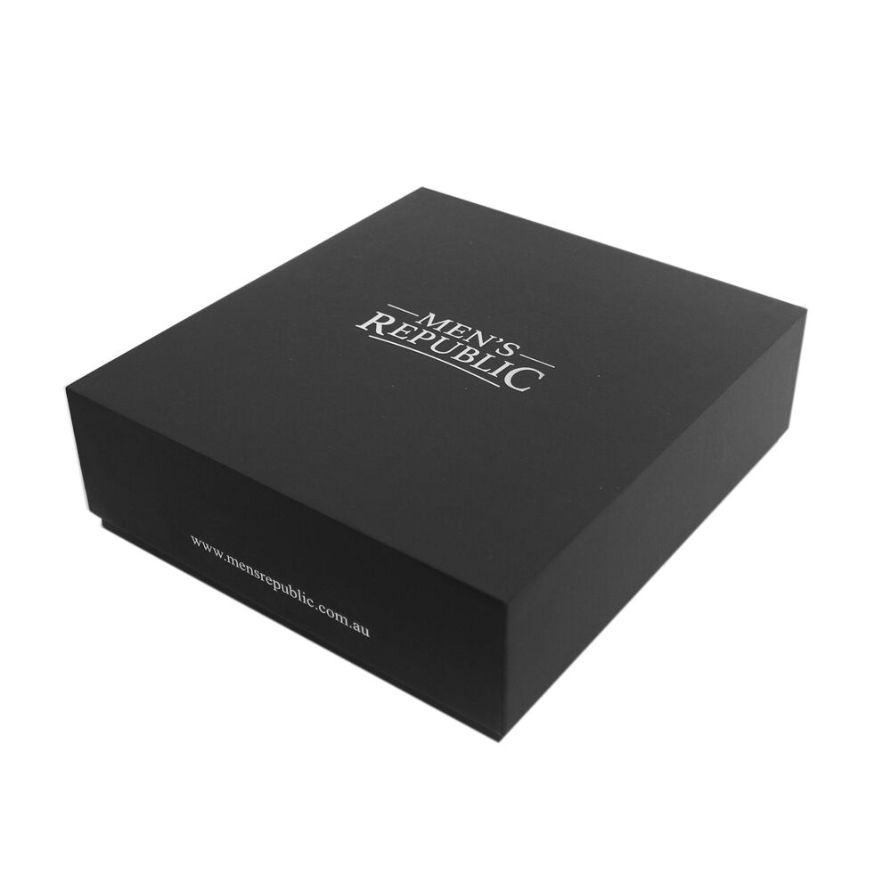 Men's Republic Quartz Watch Set with Card Wallet and Sunglasses - Black