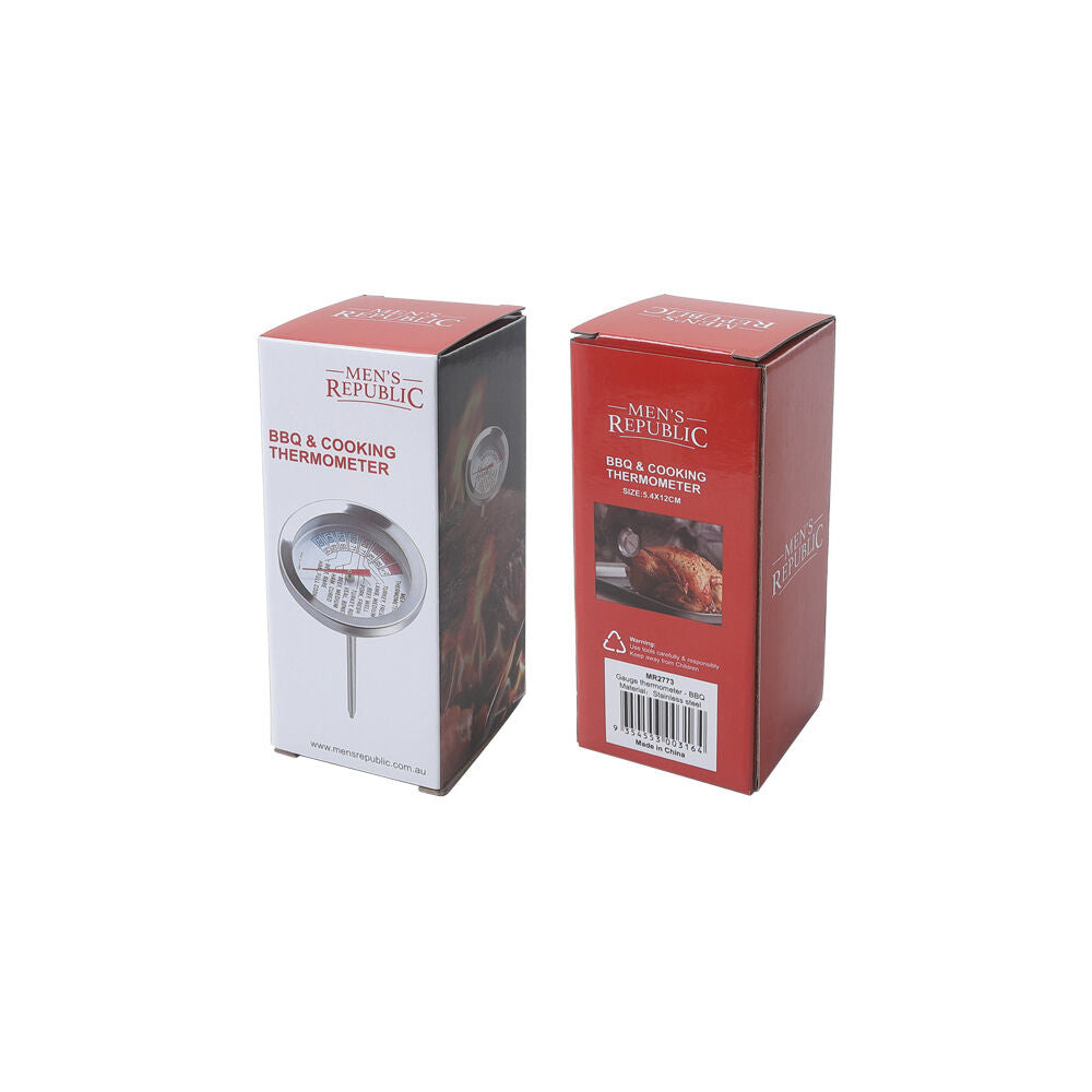 Men’s Republic BBQ and Cooking Thermometer Ultimate Tool/Gift Set - Black