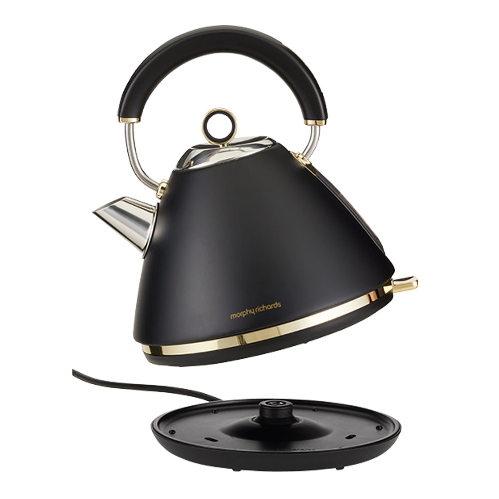Morphy Richards Ascend 1.5L Pyramid Kettle & 4 Slice Toaster Soft Gold & Black