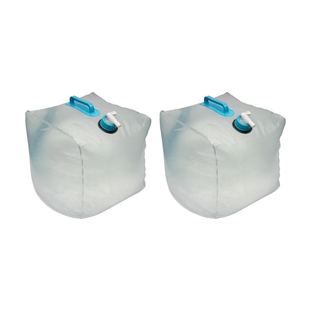 2PK SOL Packable Water Cube Foldable 6P-Free PVC Camping Container 20L