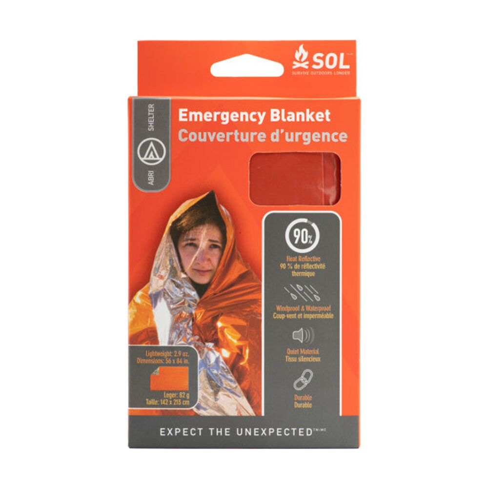 2PK SOL Emergency Blanket Heat Reflective Tear Resistant High Visibility