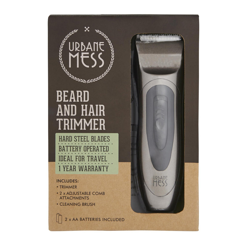 2x Urbane Mess Men's Electric Cordless Beard Hair Trimmer Grooming Care Set