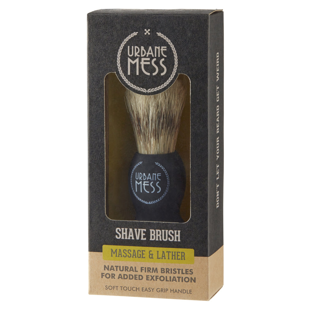 3PK Urbane Mess Natural Bristle Shave Brush Grooming Care