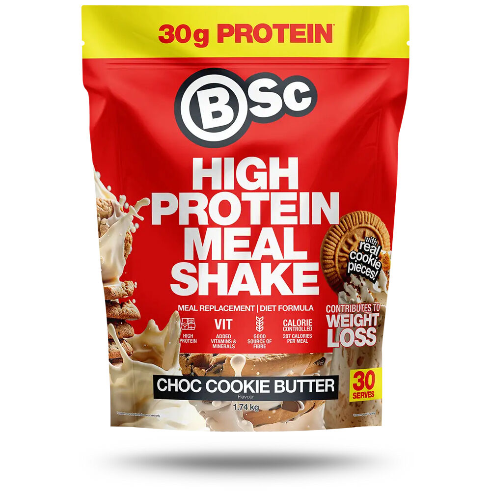 BSc High Protein Meal Replacement Shake 30 Serves 1.7kg Chocolate Cookie Butter