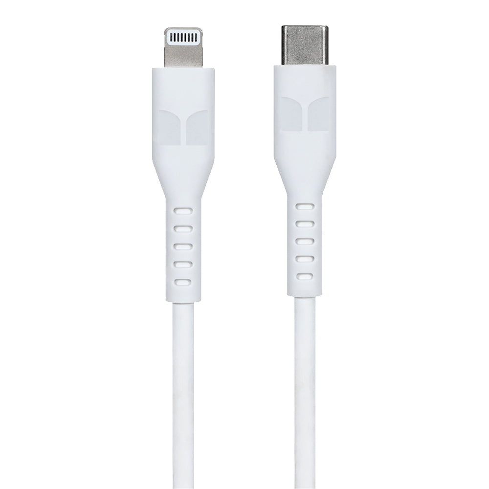 Monster TPE 1.2M Lightning to USB-C WHT Phone Charging/Sync Cable