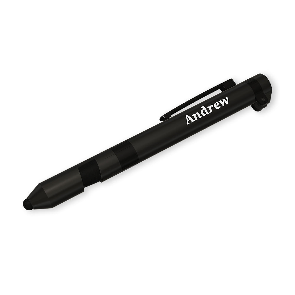 3pc Andrew Metal Multi-Tool Pen 7 In 1 Functions Red Case