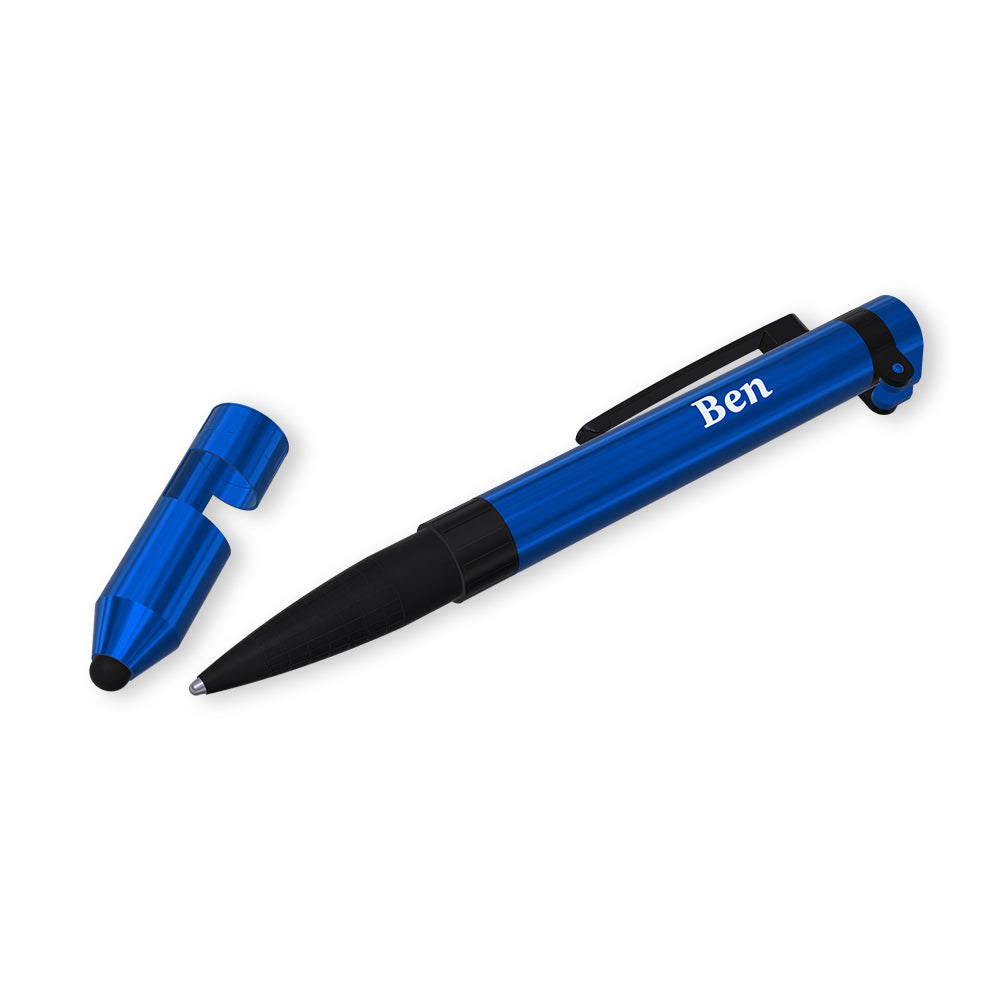 3pc Ben Metal Multi-Tool Pen 7 In 1 Functions Blue Case